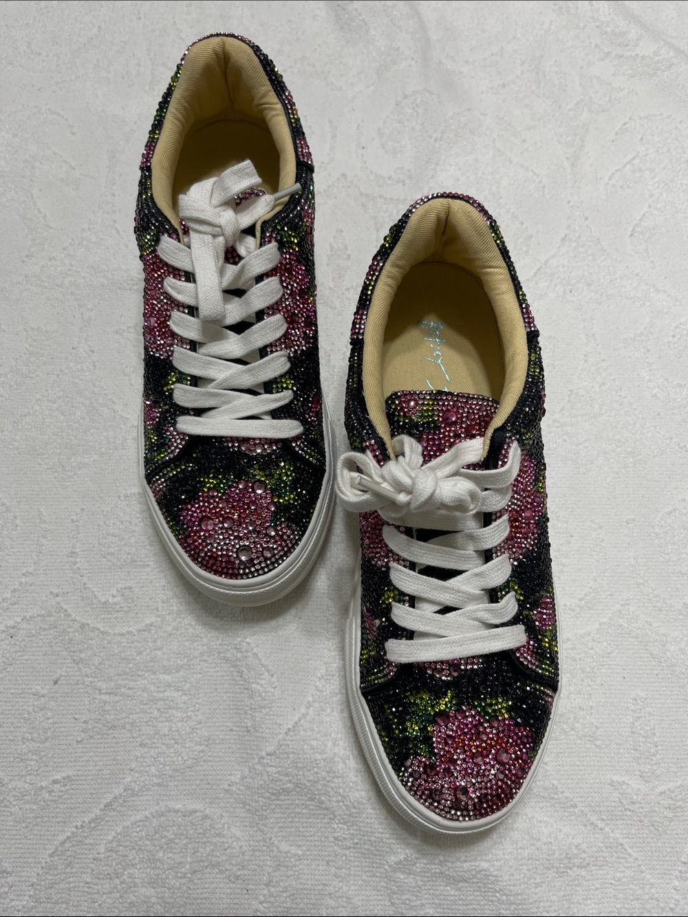 Betsey Johnson Sidny Rhinestone Sneakers - Sz 6.5 M